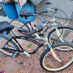 2 Retro Schwinn Beach Cruiser Seven Bikes