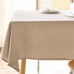 Textured Polyester Tablecloth Rectangle 52x70 Waterproof Spill-Proof Wipeable Table Cloth Wrinkle Free Dining Table Cover for Birthday Farmhouse Sprin