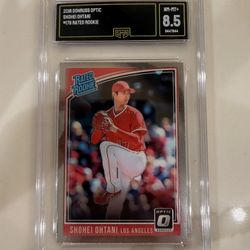 2018 Panini Donruss Optic Rated Rookie Shohei Ohtani #176 RC GMA 8.5 NM-MINT MVP