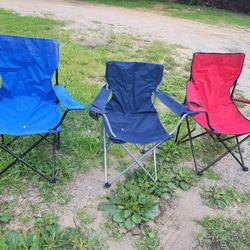 Three Folding Chairs