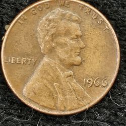 1966 Penny Error S On Date The  We  Rare Coin AMust Have