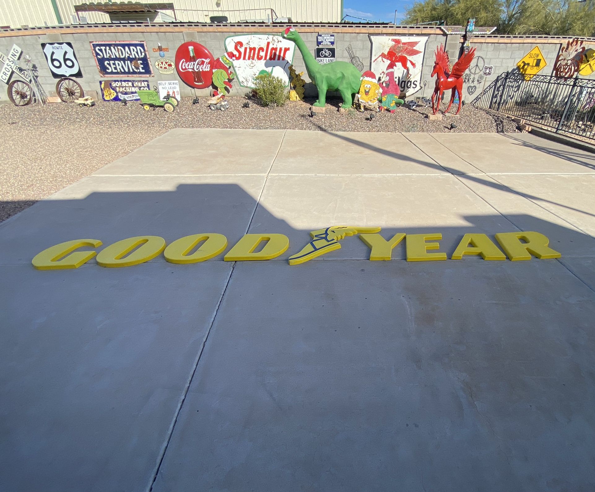 Goodyear Tires Sign Letters Gas Oil