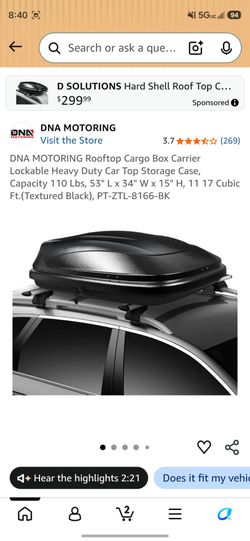 Rooftop cargo box