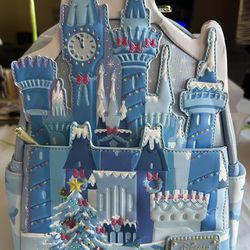 Loungefly Cinderella Exclusive Holiday Castle Light Up Mini backpack.