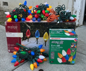 Huge Lot of Christmas Holiday Lights - Path Lights, LED Strands & C9s