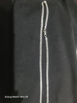 925 sterling silver Cuban chain 20" 2.9mm