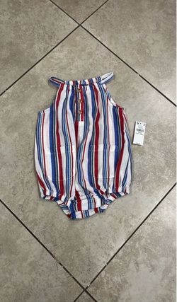Old Navy Baby Girl’s Striped Romper, Size 6-12 Months