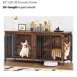 Two dog tv stand crate