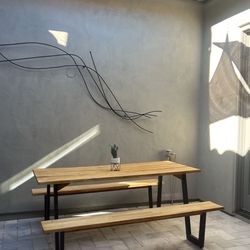 Costway Patented Picnic Table with 2 Benches 70” Dining with Umbrella Hole