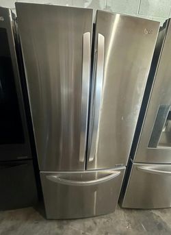 LG 3-Door French Door Refrigerator - Stainless, Bottom Freezer, LED