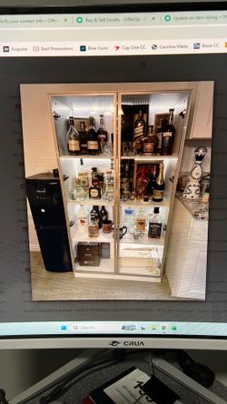 White Cabinet with 3 Color LED