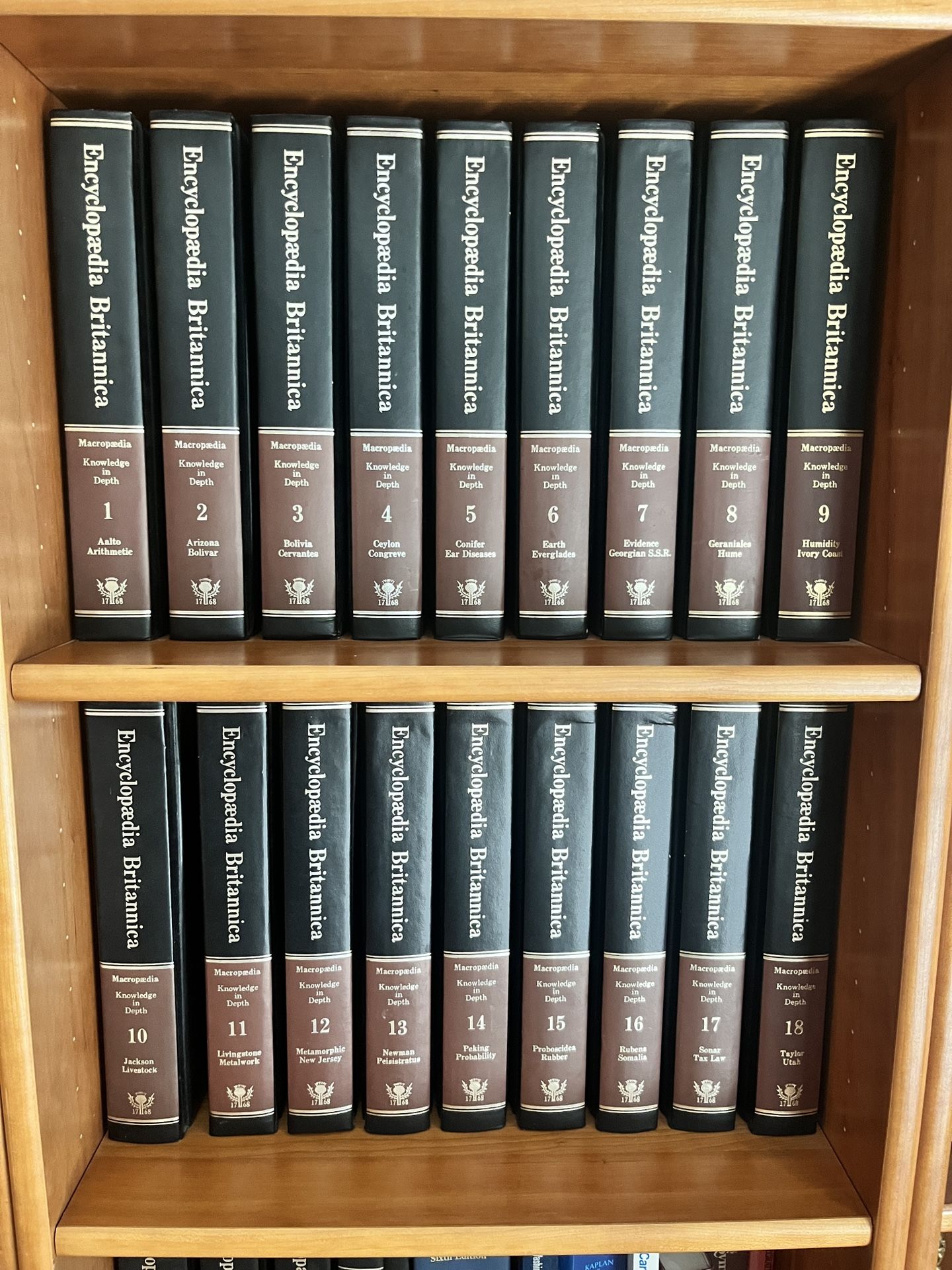 Encyclopedia Britannica 15th Edition Complete Set Black Pad Leather (1980) 15th Edition