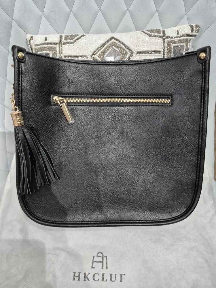 Women's Leather Crossbody Bag with Two Straps