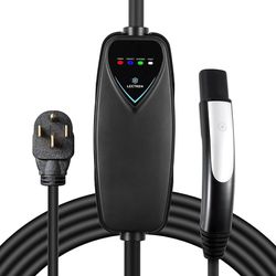 Lectron Level 2 Tesla Charger - 240V, 40 Amp, NEMA 14-50 Plug, 16 Foot Extension Cord - Portable Electric Car Charger for Tesla - Compatible with All 