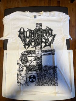 Municipal Waste Band T-Shirt White Size Medium