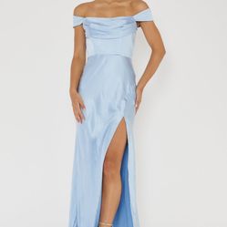 New Satin V-Back Dress 