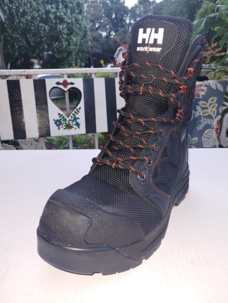 (Size 7 / 7.5 / 8) New, Helly Hansen Men's 8" Ultra Light ATCP Nylon Work Boots hhs172003 black
