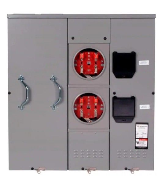 New Siemens 400 2 Gang Ring Overhead/Underground Meter C Socket