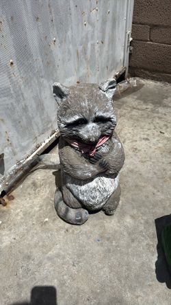 Raccoon Cement Statue SALE PENDING