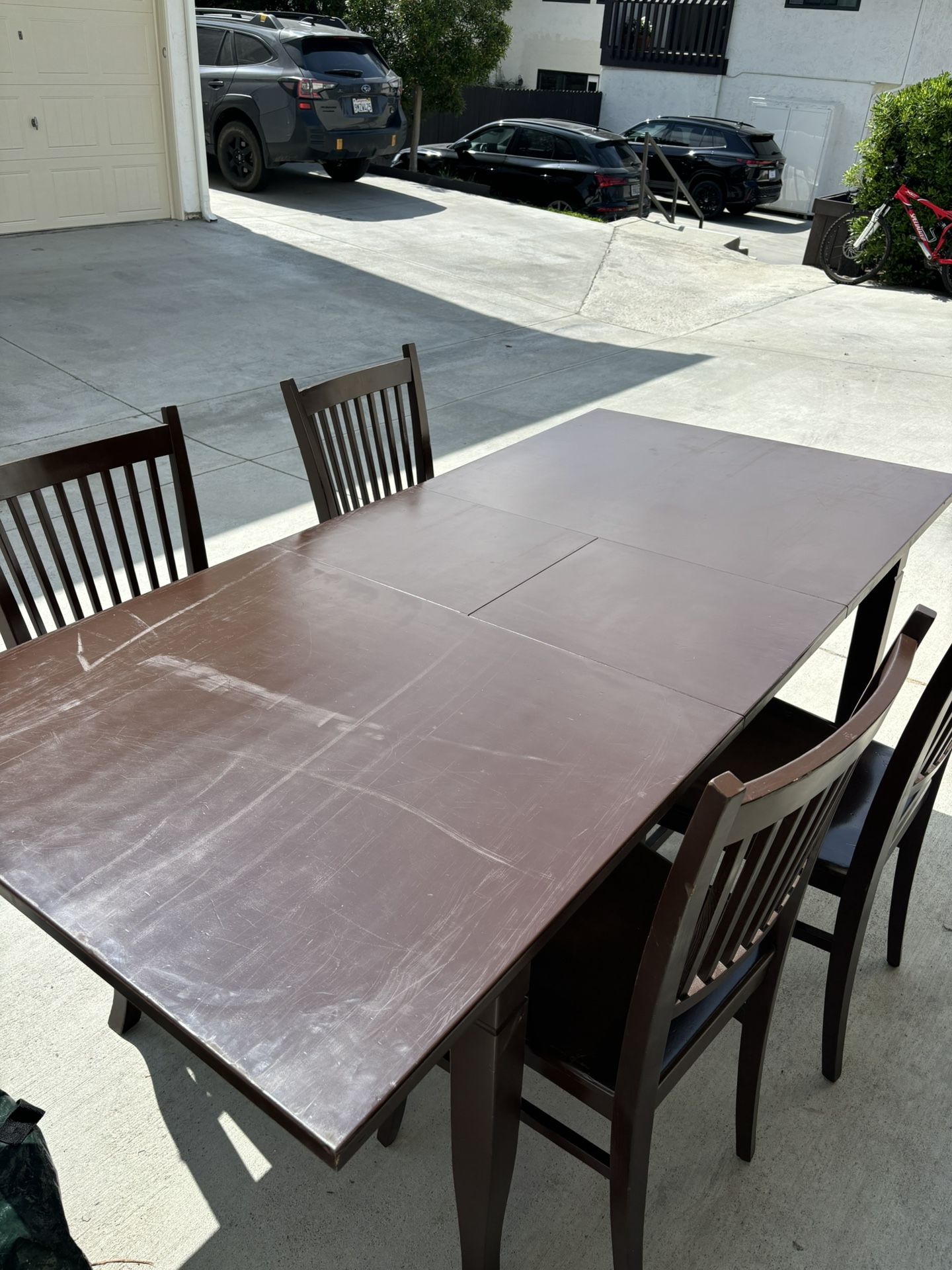 Brown Table And 4 Chairs