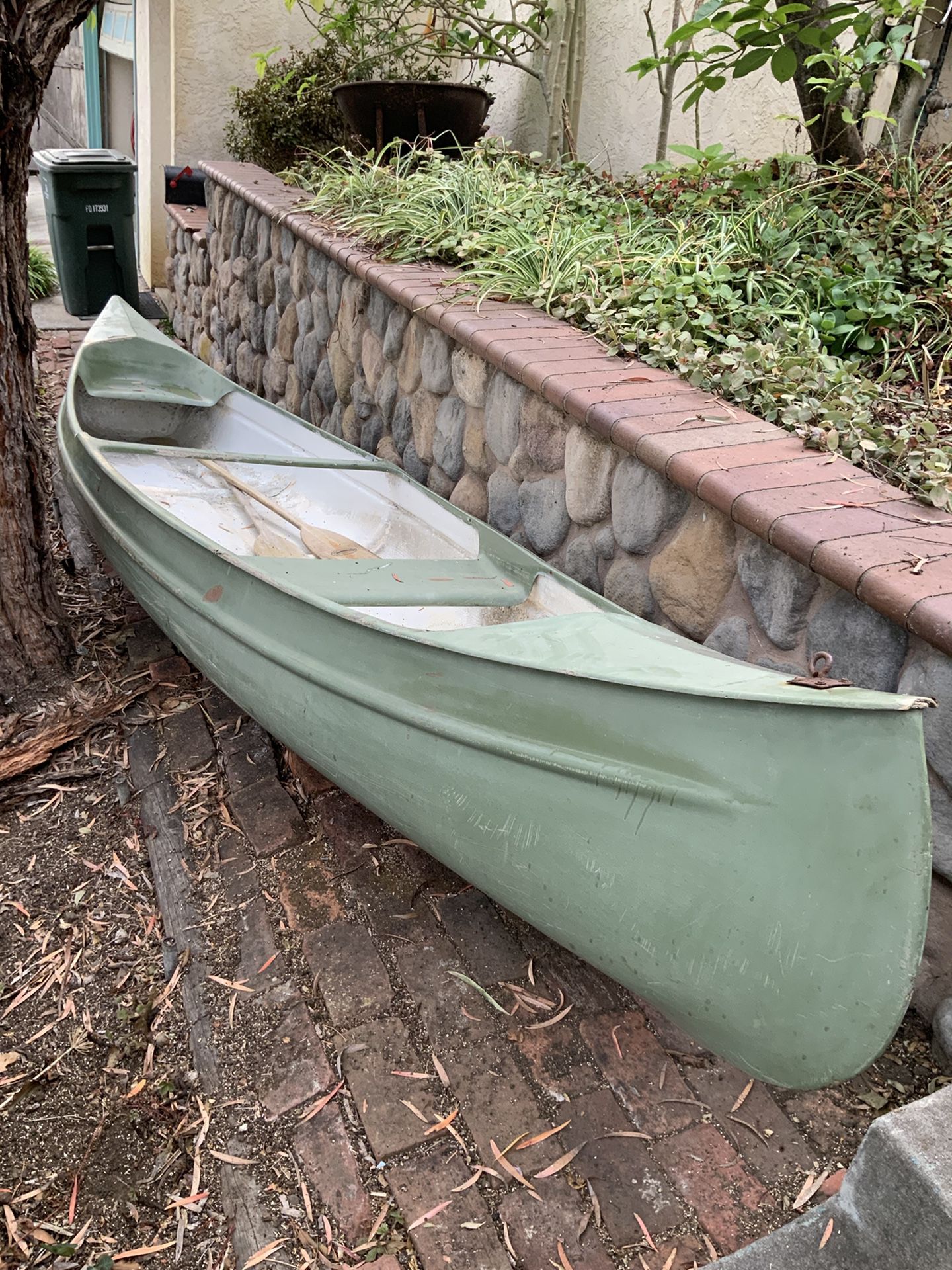 15 Foot Canoe w/ 2 Wood Paddles
