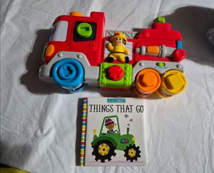 Kids Toy Fire Truck with Shape Sorters