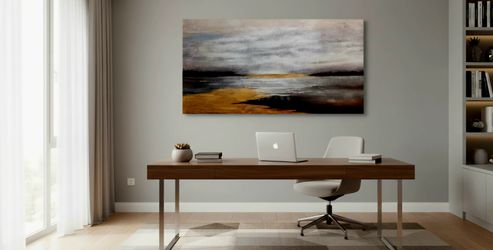 Brand New 58" By 30" Abstract ART PAINTING $599 New BNIB Never Used 