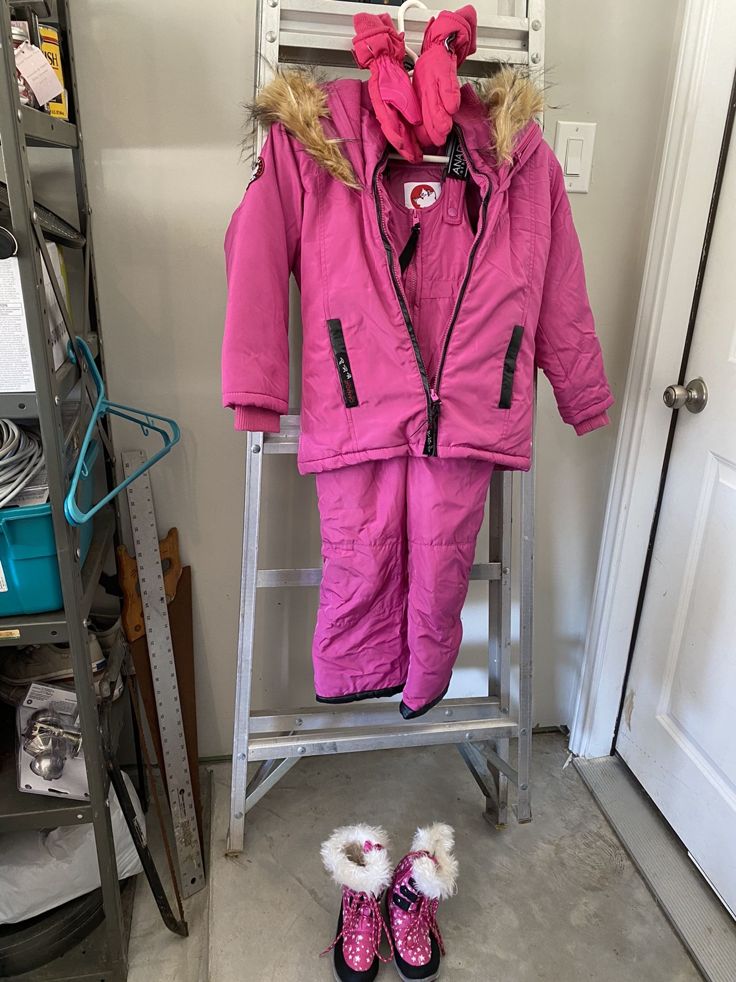 Canada Weathergear Girls Snow Suit, Snow Gloves and Snow Boots