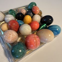 23 Polished Quartz Eggs  