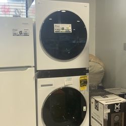LG Wash Tower Stacked 4.5 cu. ft. Front Load Washer & 7.4 cu. ft. Gas Dryer $1,250