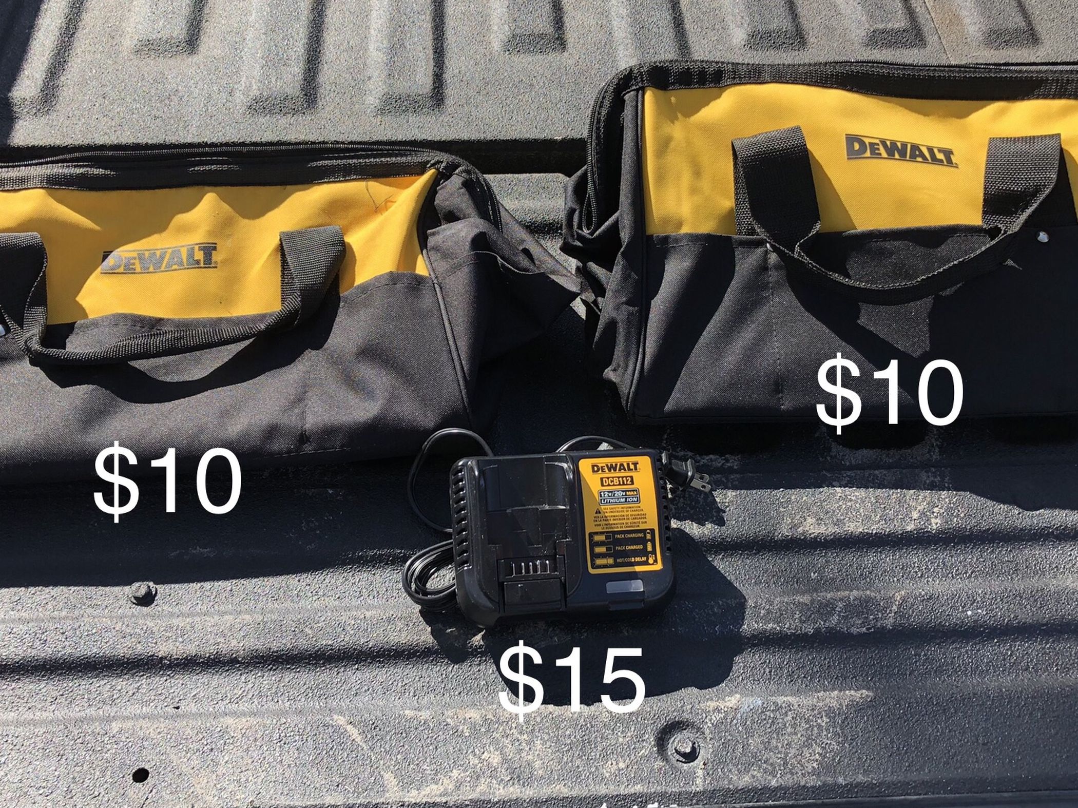 Dewalt 20v Max Charger And Bags