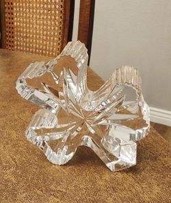 Waterford Crystal Shamrock-Shaped Paperweight 