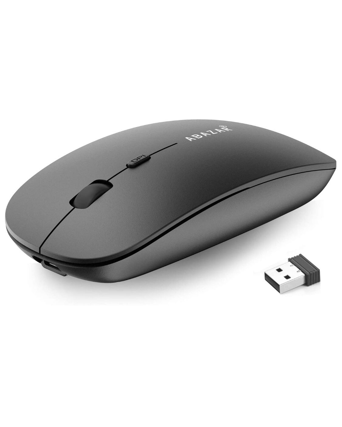 Brand new! Wireless Mouse, Rechargeable 2.4G Slim Optical Computer Mice with Nano Receiver, 1600/1200/800 Adjustable DPI, Silent Click, Cordless & Qui