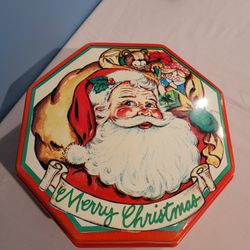 Vintage Christmas Storage Container 