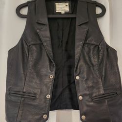Womens genuine leather vest by Espinoza's leather.