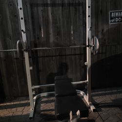 squat Bench Press Rack 💪n weights