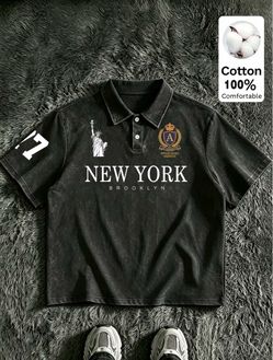 New York Brooklyn Graphic Polo Shirt