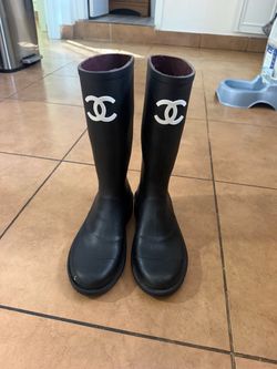 Chanel rain boots