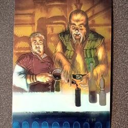 1996 Star Wars Finest Topps Wuher And & Chalmun Cantina #72 Movie Art Collectible Vintage Trading Card Chrome Chromium