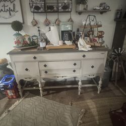 Antique Shabby Chic  Heavy Buffet 