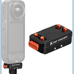 Upgrade Magnetic Quick Release Mount Compatible with Insta360 X5, with 1/4 Screw Hole/Adapter Connection/Safety Lock,