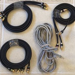 3 Ethernet cables & 3 Monster HD/ Audio Cables