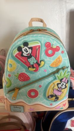 Disney Loungefly Mickey Minnie Pool Party Mini Backpack