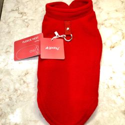  FLEECE DOG SHIRT OR COAT WTH LEASH ATTACHMENT BRAND NEW With TAGS