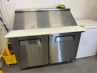 48” Sandwich Salad Prep Table Stainless Fridge