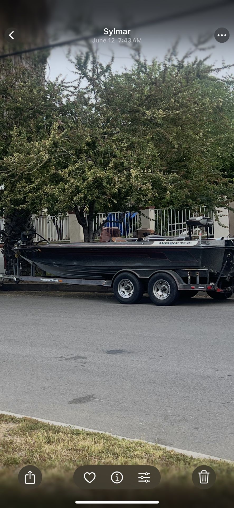 1989 Ranger Bass Boat