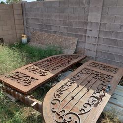 Custom made gates six foot wide, eighty Four Inches Tall