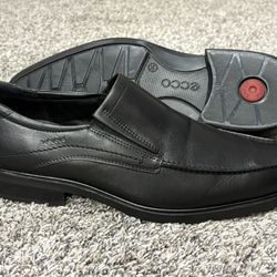 Men’s ECCO ‘Windsor’ Black Leather Loafers Size US 10 EUR 44