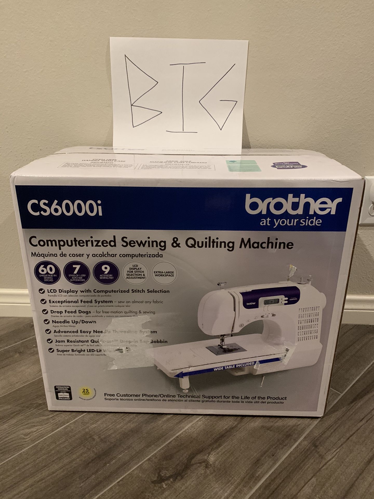 Brand New Brother CS6000i 60Stitch Computerized Sewing Machine with