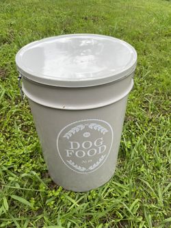 DOG  FOOD METAL CONTAINER 
